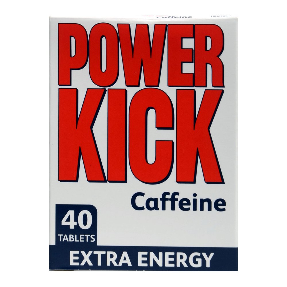 Powerkick Extra Energy Caffeine & Glucose Tablets x 40 - Pack of 6 (240 Tablets in Total)…