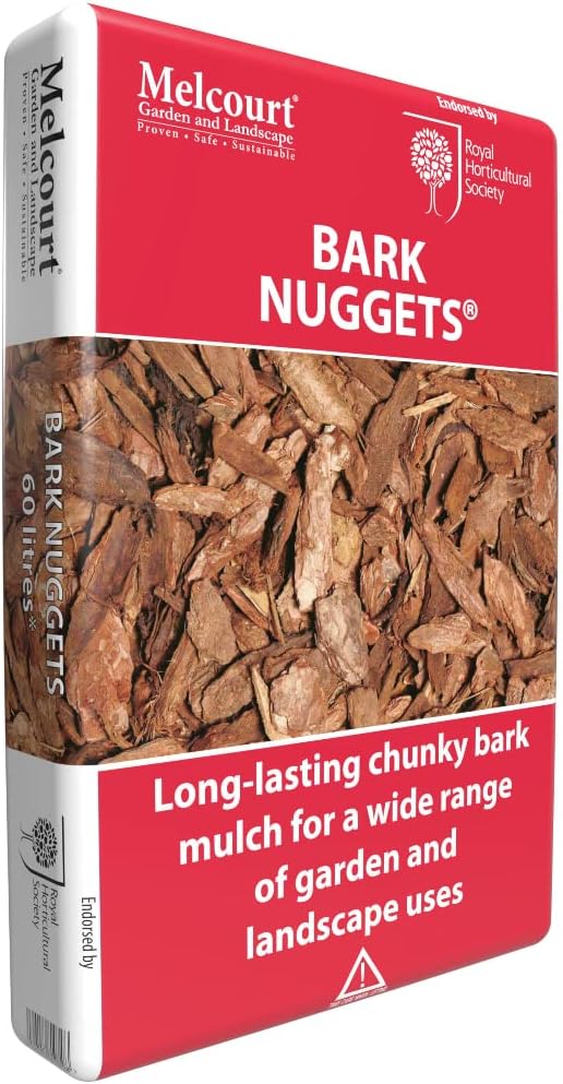 Melcourt Decorative Bark Large Nuggets Mulch 60lt