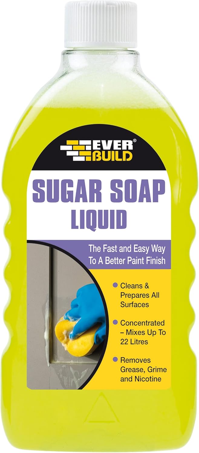 Everbuild Sugar Soap Liquid Concentrate – Removes Grease, Grime and Nicotine Stains – Powerful Formula – 500ml