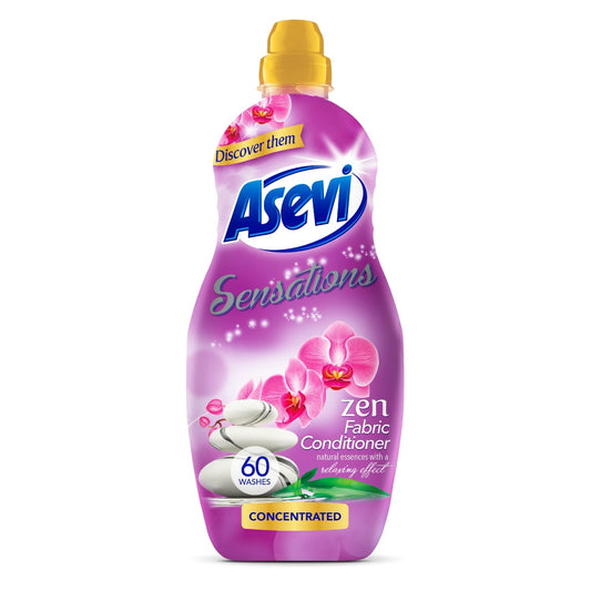 Asevi Sensations Fabric Softener, Laundry Conditioner, Liquid Fabric Softener, 1320ML, 60 Washes, Zen