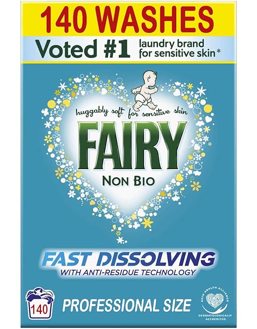 Fairy Non-Bio Washing Powder, 130 Wash Laundry Detergent Family Pack Bulk Buy