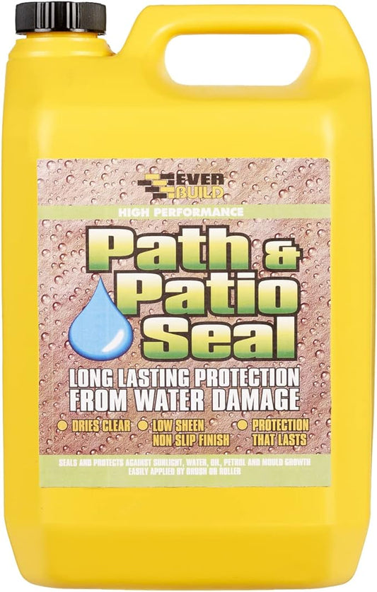 Everbuild 405 Path & Patio Seal | Long Lasting, Solvent Free & Acrylic Coating for Paths, Patios, Natural Stone & Block Paving - 5 Litre