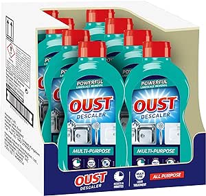 Oust Powerful All Purpose Liquid Descaler, Limescale Remover – Ideal for Kettles, Coffee Machines, Irons and Shower Heads (500 ml x8), multicoloured