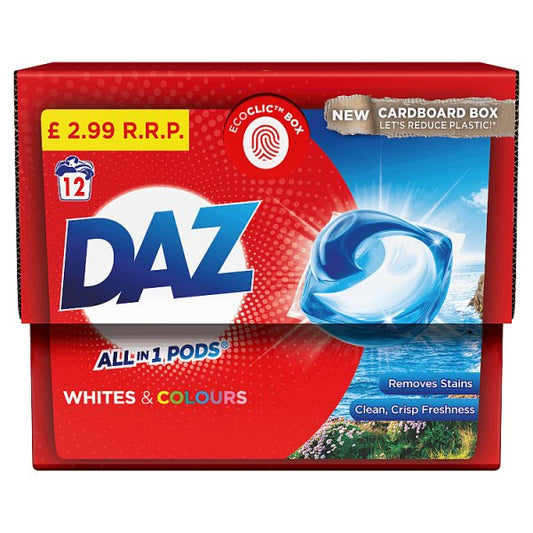 DAZ All in One Pods Whites Colours 12 Pods, 261.6 gram